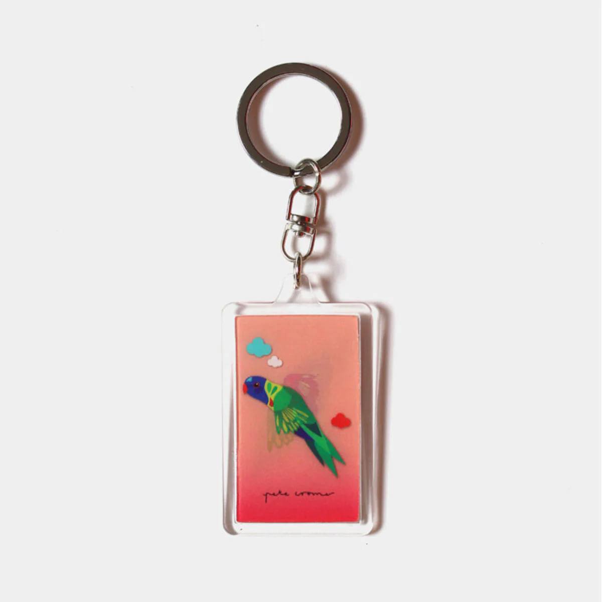 3D Key Ring Rainbow Lorikeet Pete Cromer - Wilmot Harvey