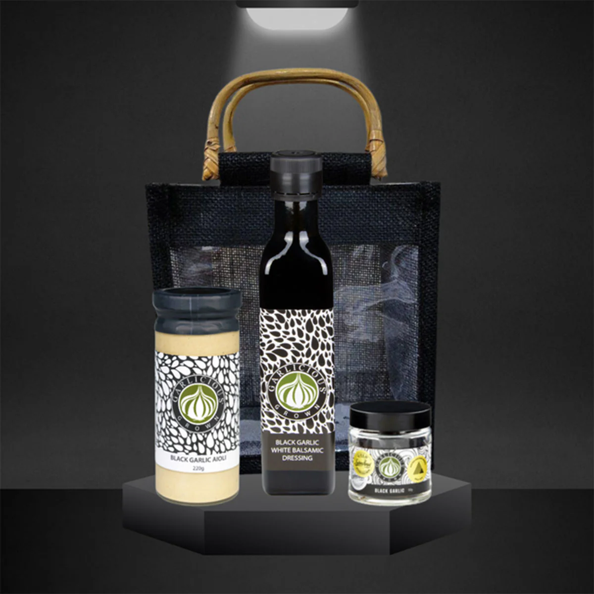 Black Garlic, Aioli & Balsamic Dressing Gift Bag - Garlicious Grown