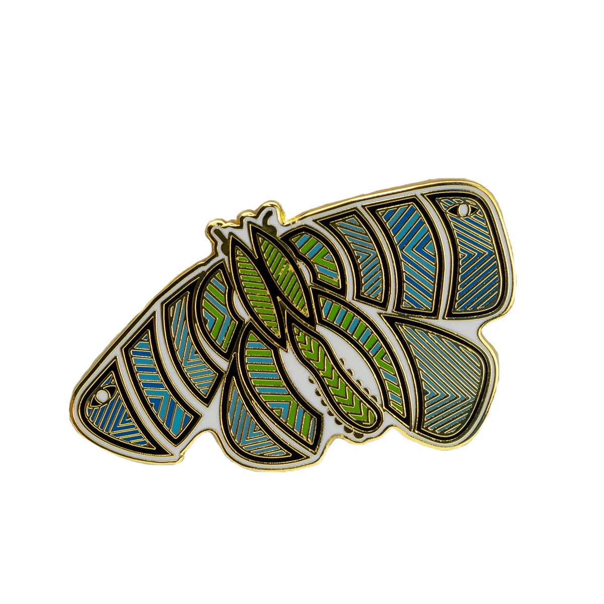 Brooch / Pin Bogong Moth Blue - Ngarga Warendj