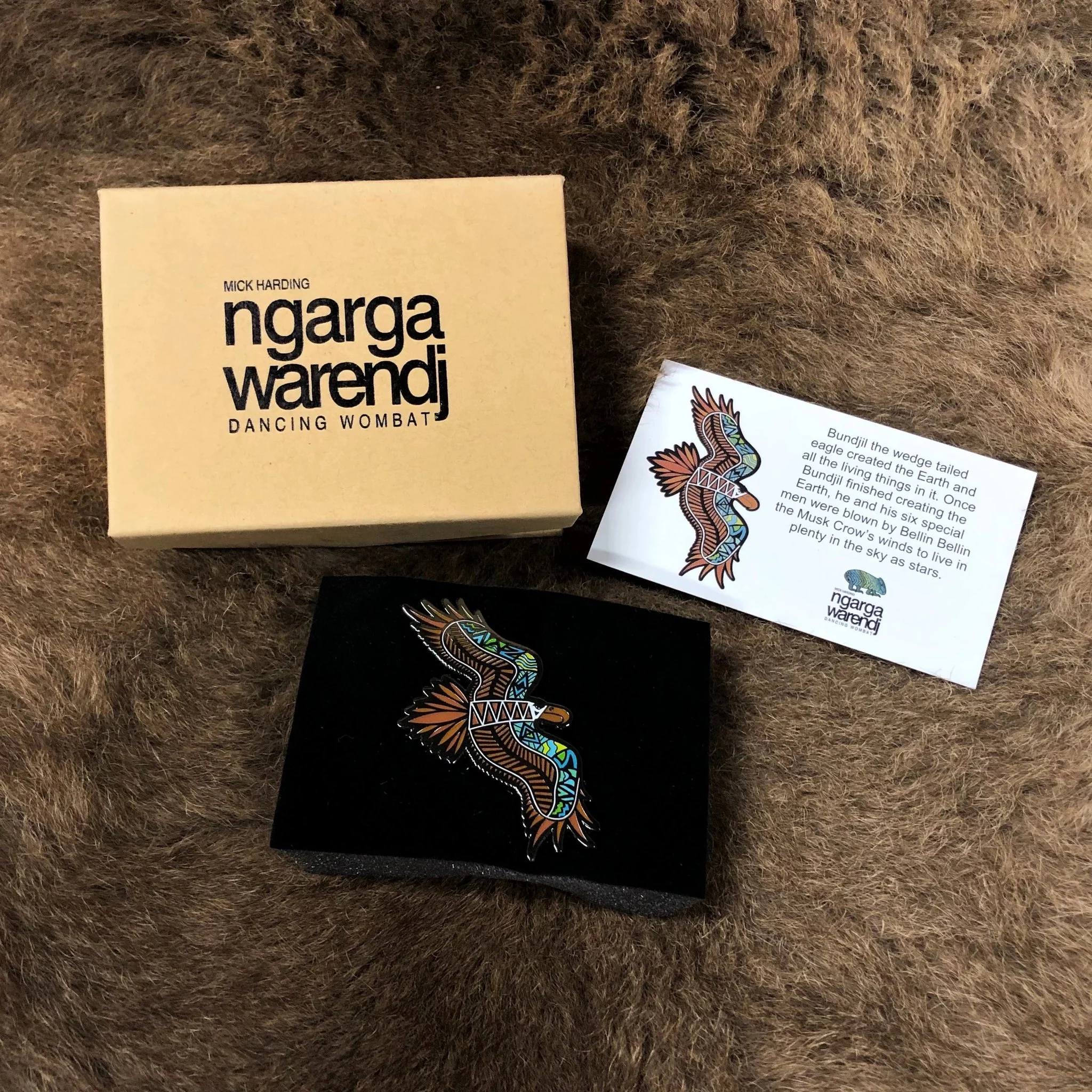 Brooch / Pin Bundjil the Wedge Tailed Eagle 2 - Ngarga Warendj - Image 2
