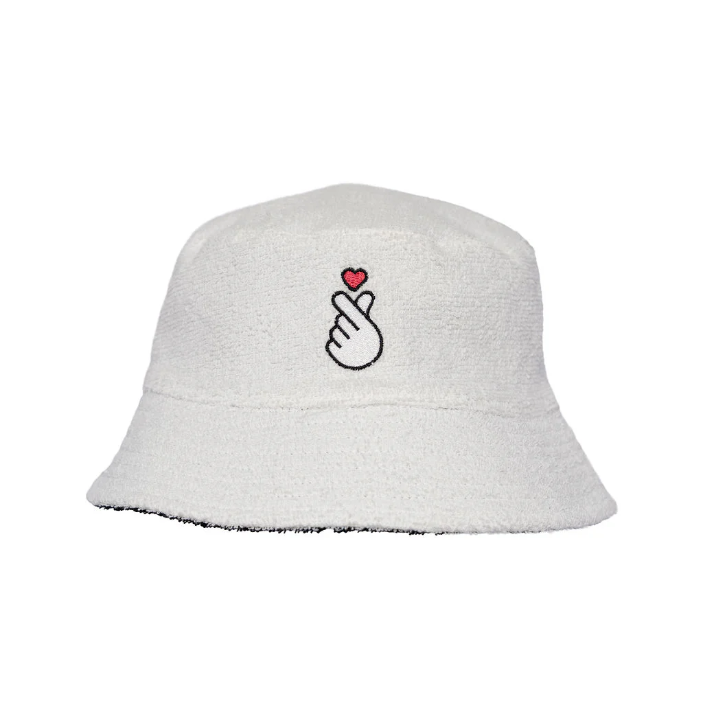 Bucket Hat Black/White Reversible Hallyu - Contain Design Studios - Image 2