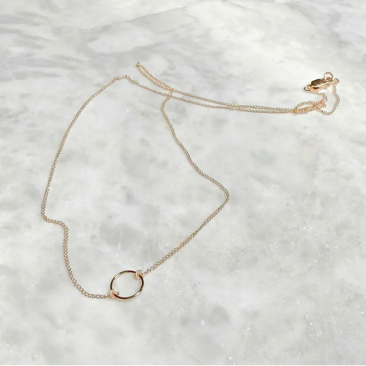 Chain Necklace Little Hoop 42cm - Amy Tamblyn