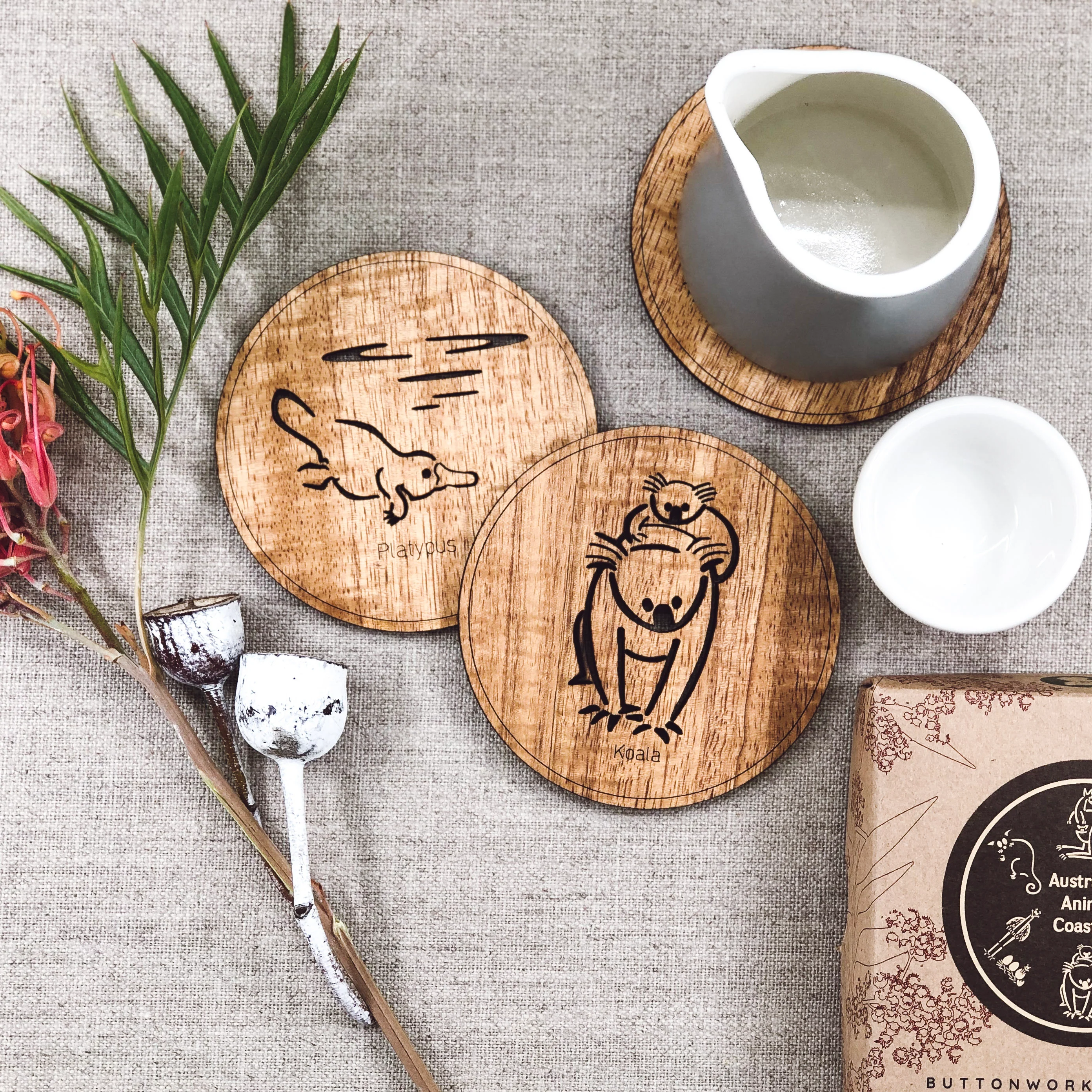 Coasters Round Animals Set of 6 - Buttonworks - Image 3