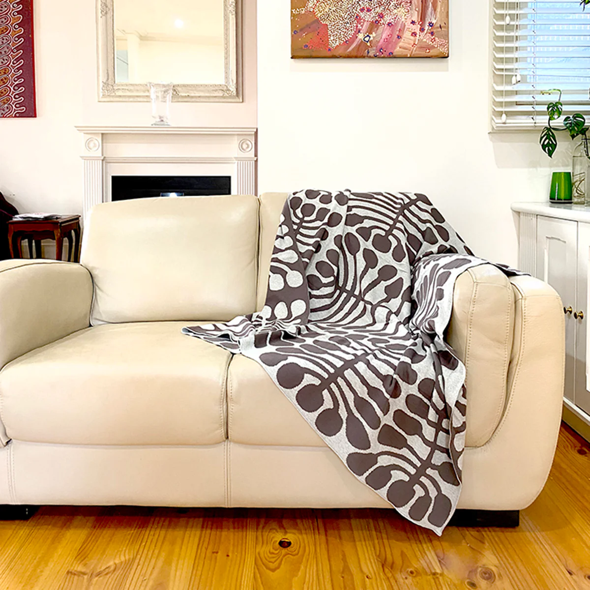 Cotton Throw Mitjili Napurrula MNB339 - Better World Arts