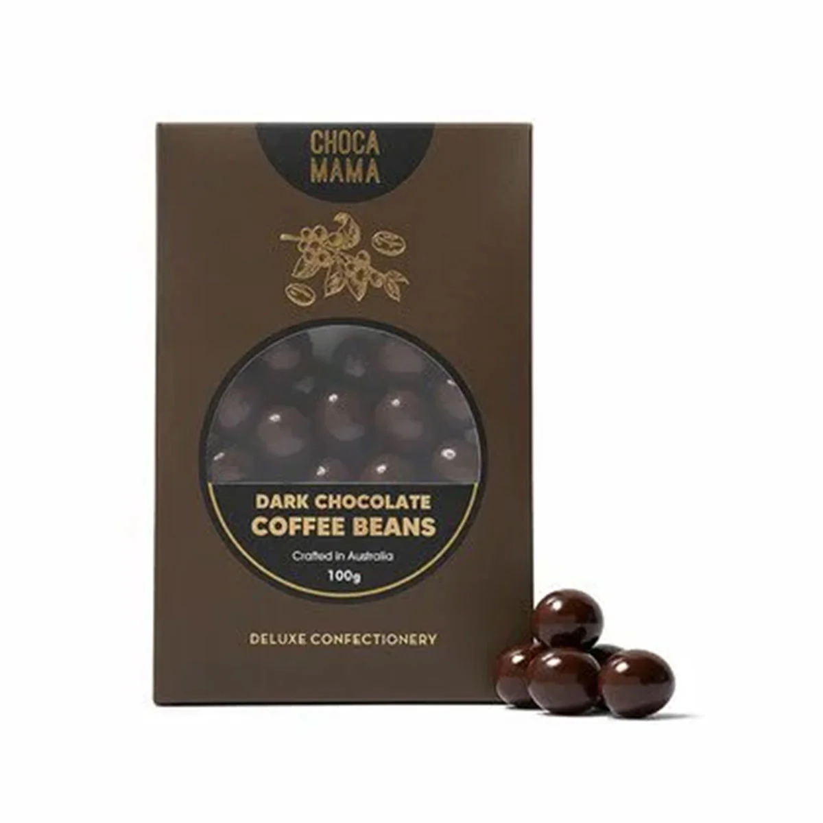 Dark Chocolate Coffee Beans 100g - Chocomama