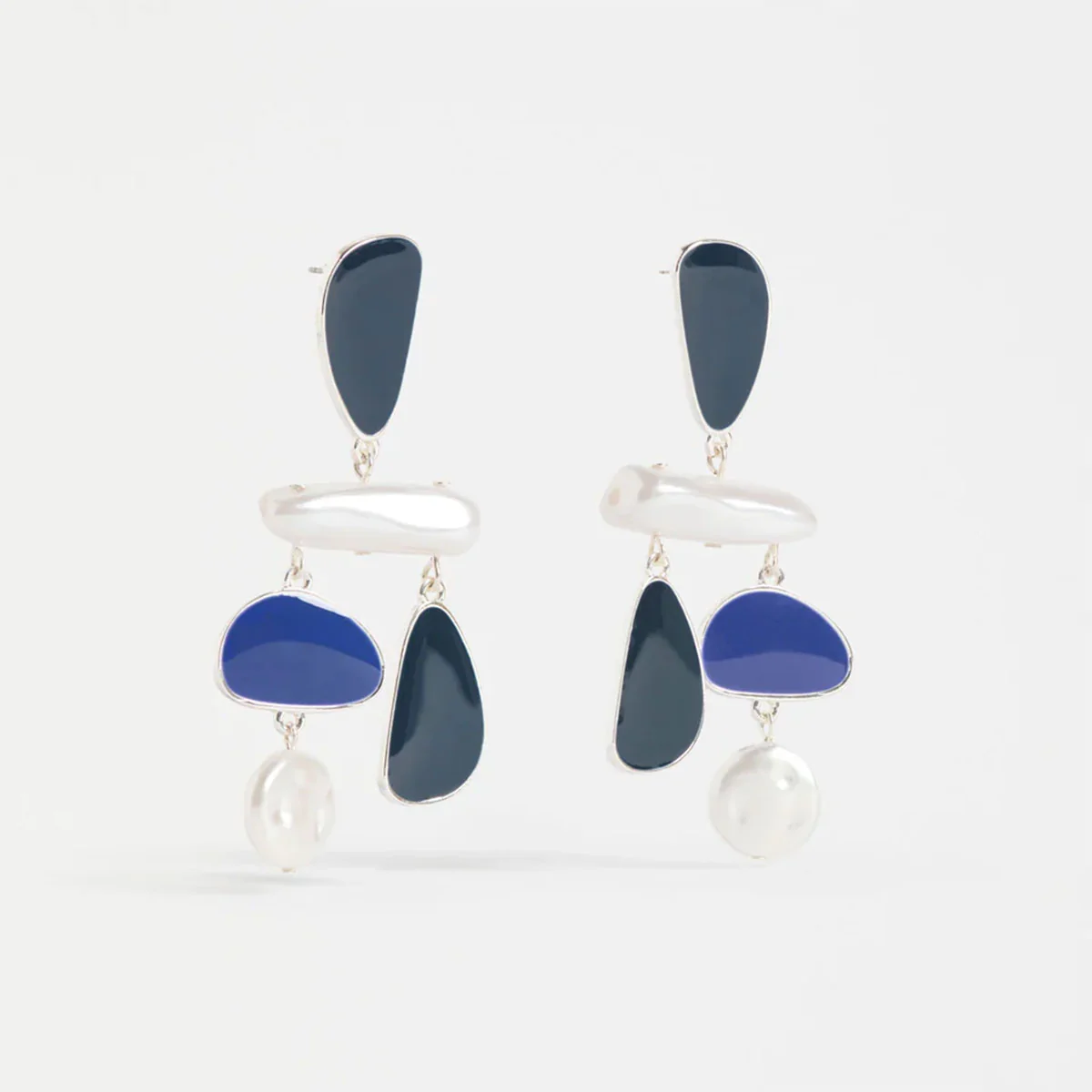 Earring Drop Runda Steel Blue - Elk Accessories