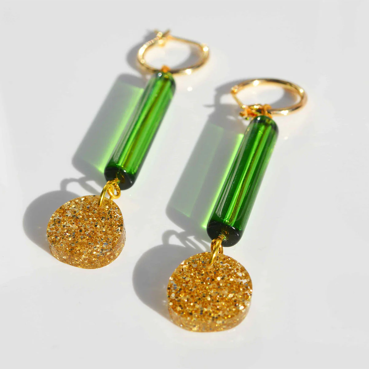 Earring Nova Green/Gold - Hagen and Co