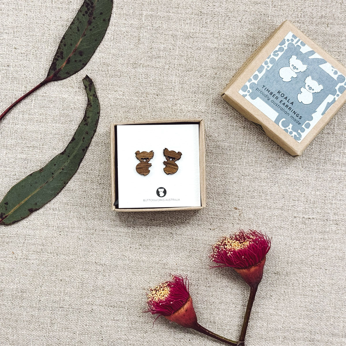 Earrings Koala Studs - Buttonworks