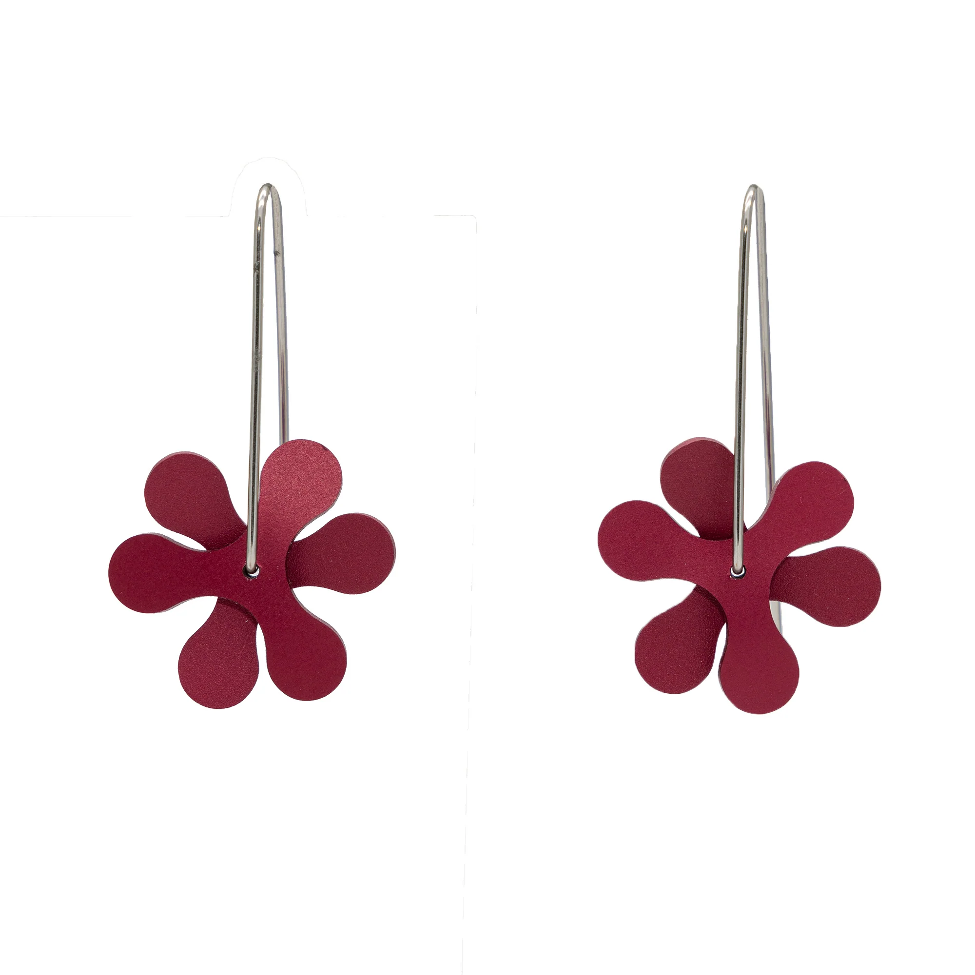 Earrings Red Propeller/Curve - Fink