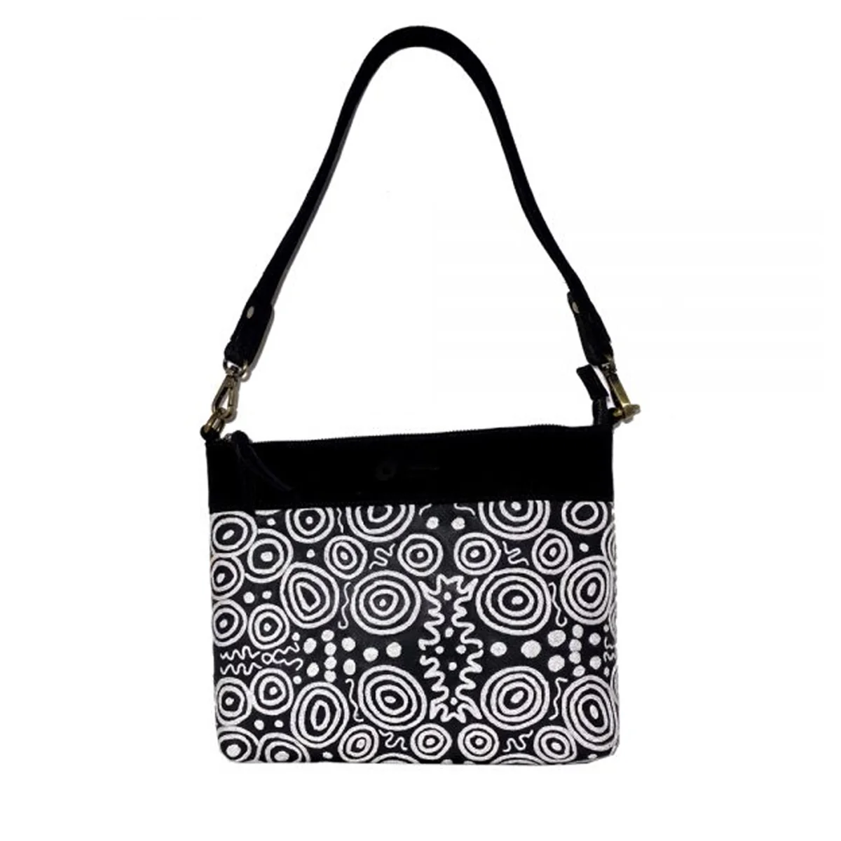 Embroidered Leather Handbag Seven Sisters Tjukurpa - Better World Arts