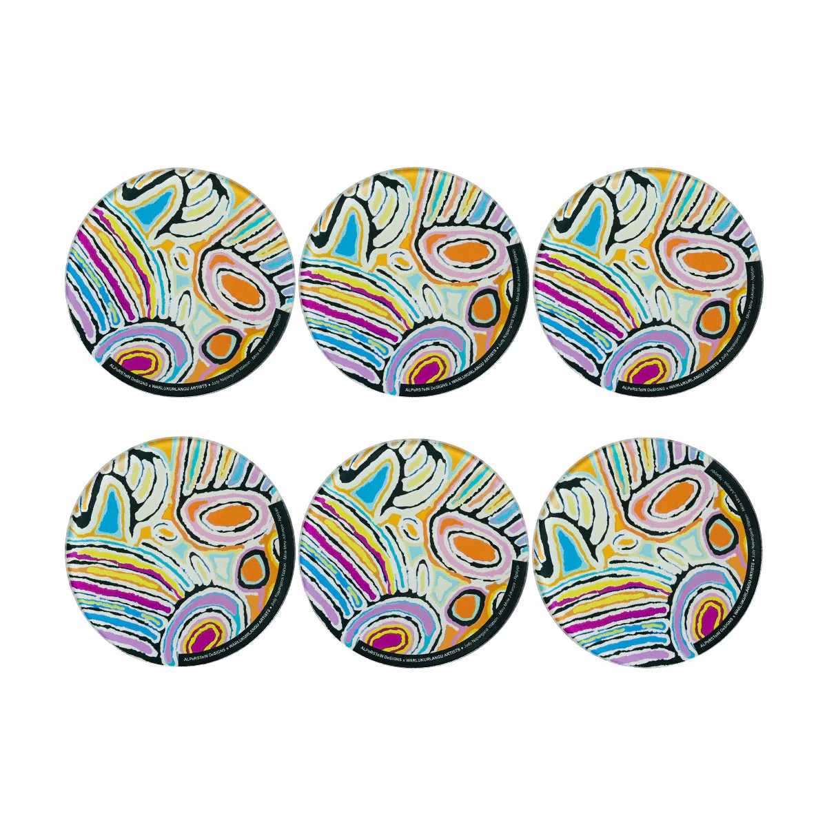 Glass Coaster Set  Judy Watson - Alperstein Designs