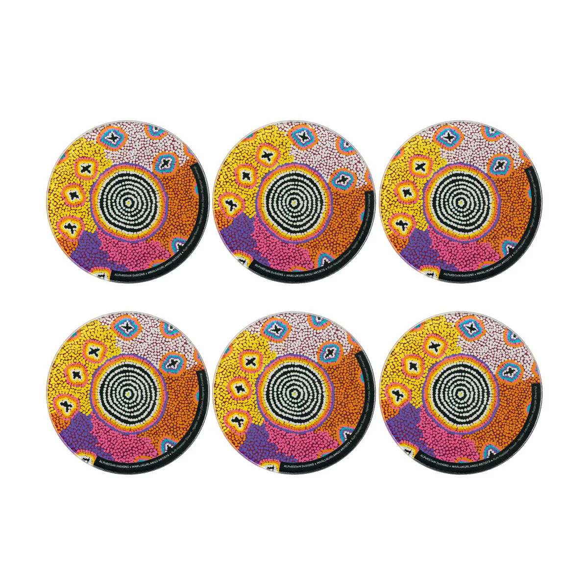 Glass Coaster Set  Ruth Stewart - Alperstein Designs