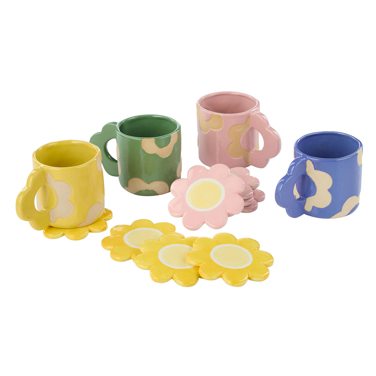 Mug Posey Flower Yellow 400ml - Isalbi - Image 2