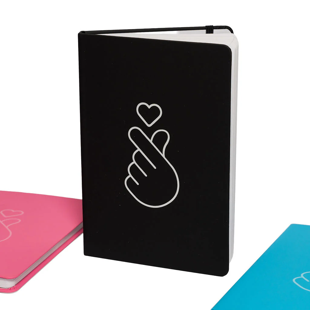 Notebook Black Finger Heart Korean Wave NMA - Branded Ideas - Image 2