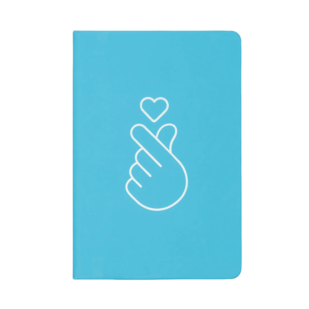 Notebook Blue Finger Heart Korean Wave NMA - Branded Ideas
