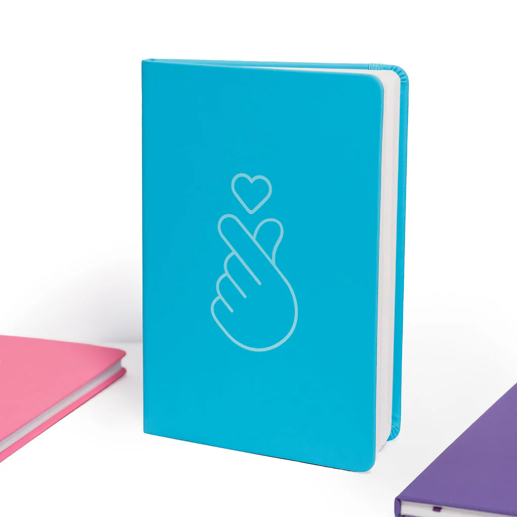 Notebook Blue Finger Heart Korean Wave NMA - Branded Ideas - Image 2