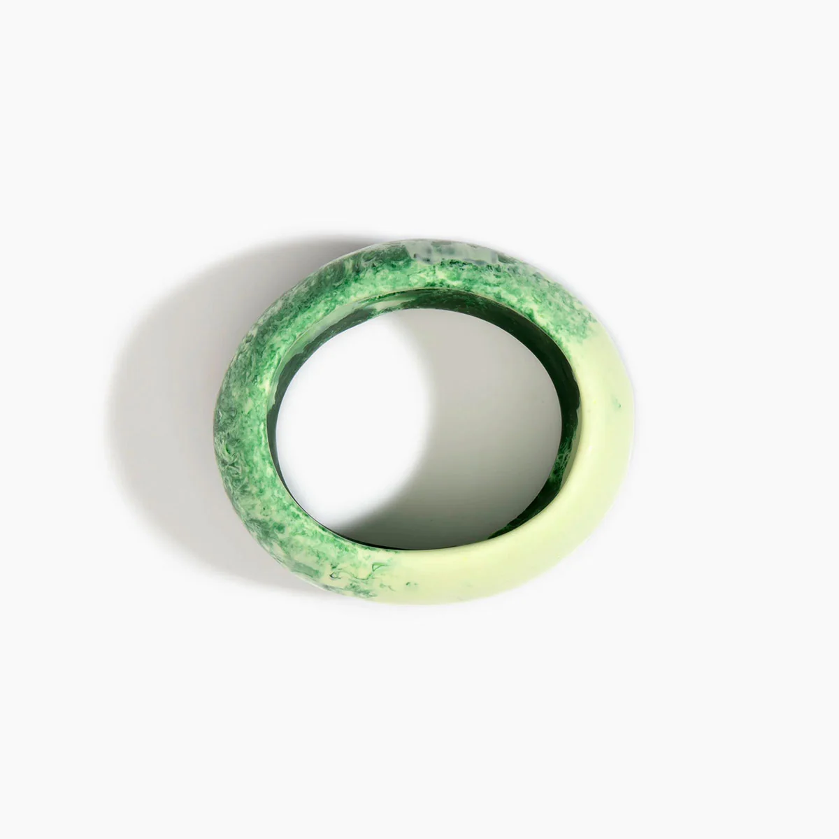 Oval Bangle Large Grass Narrow Fit - Dinosaur Designs - Image 2