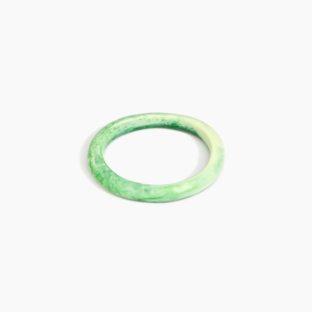 Oval Bangle Small Grass Narrow Fit - Dinosaur Designs