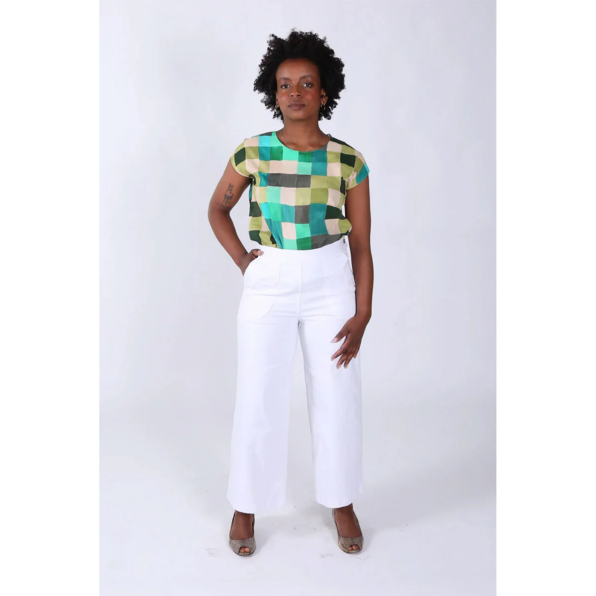 Pants Peggy Fina Cotton White - Olga de Polga - Image 3