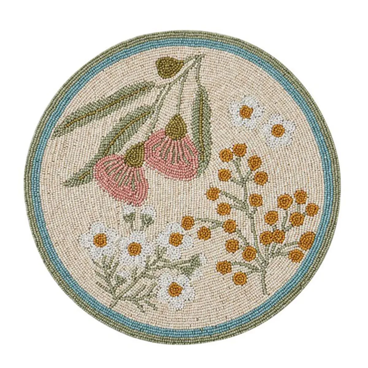 Placemat Madge Beaded Multi 35cm - Coast to Coast