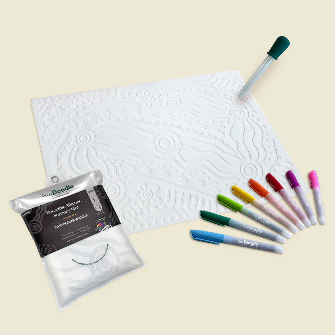 Reusable Silicone Sensory Mat Whispering Waters - Hey Doodle