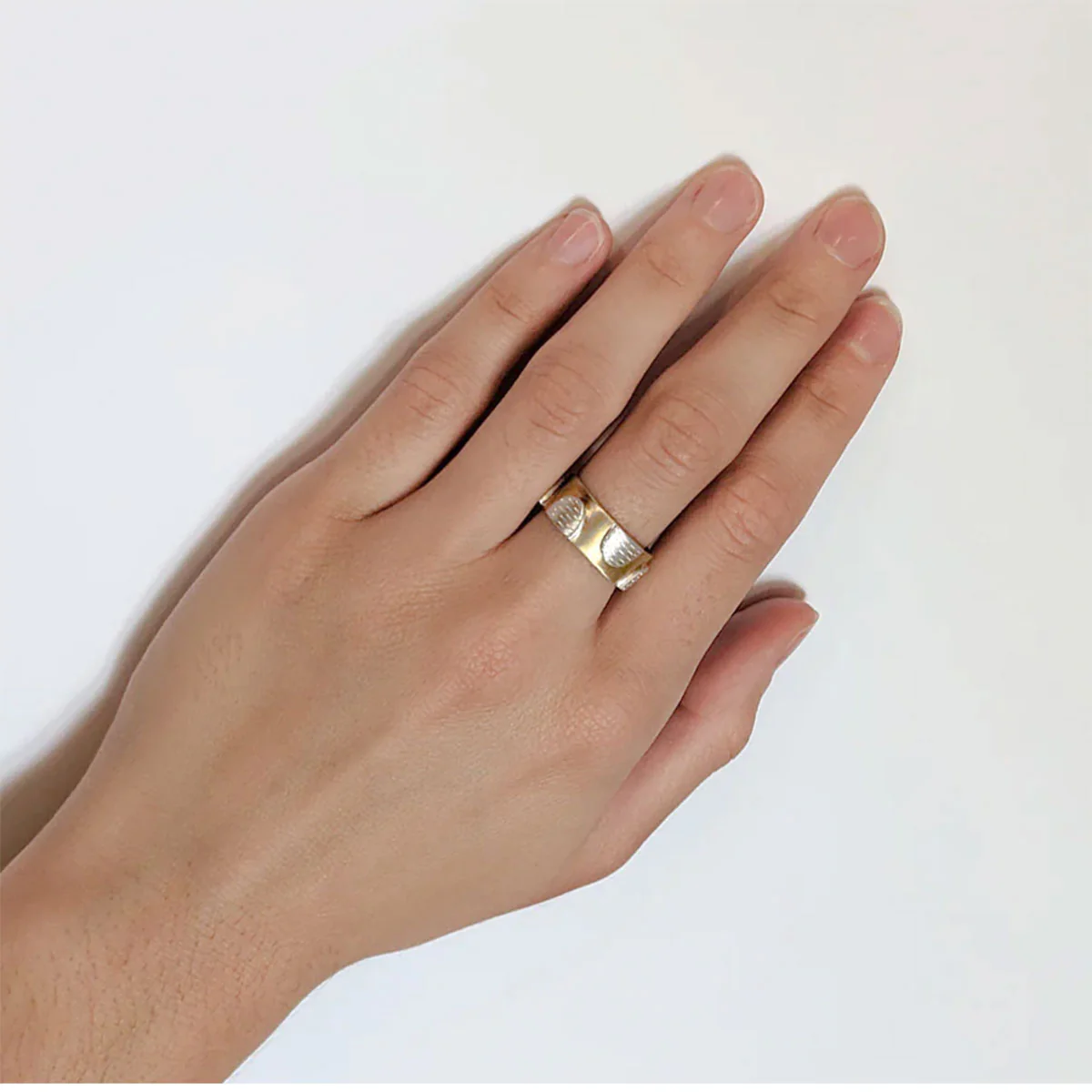 Ring Brass Band Sterling Silver Kosciusko - s6 - via Smith - Image 2