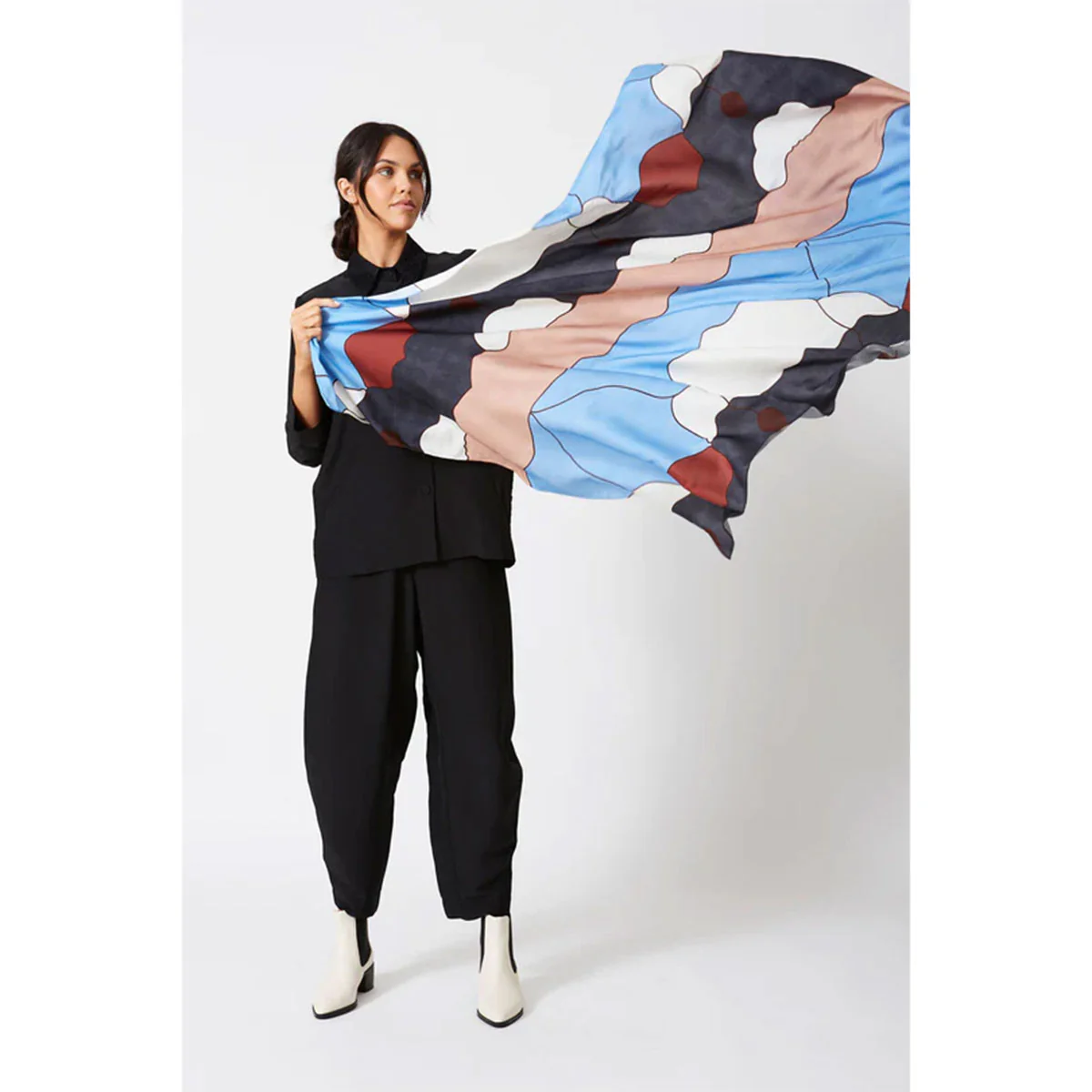 Scarf Gifting of Country Silk Scarf 180cm x 100cm - Ngali