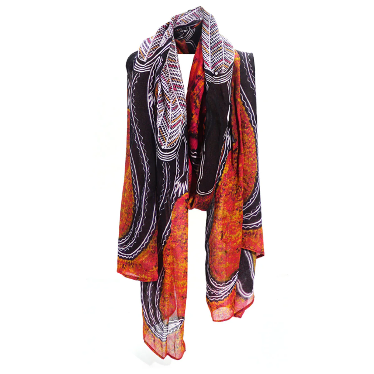 Scarf Organic Cotton Edward Malati Yunupingu EYU175 - Better World Arts