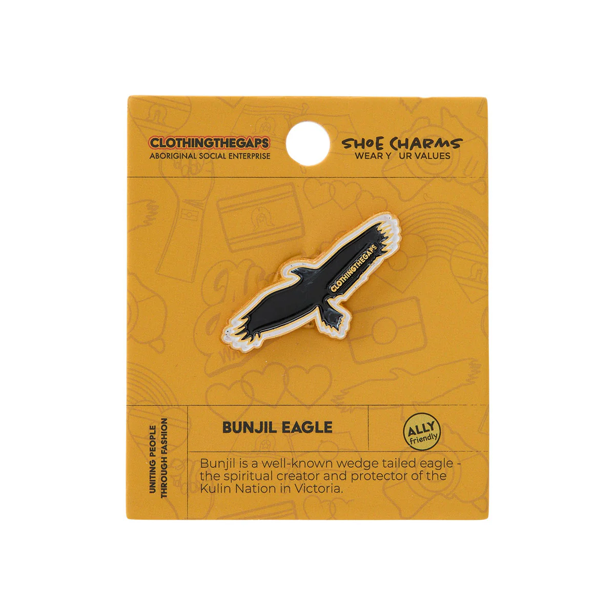 Shoe Charm Enamel Bunjil Eagle - Clothing the Gaps