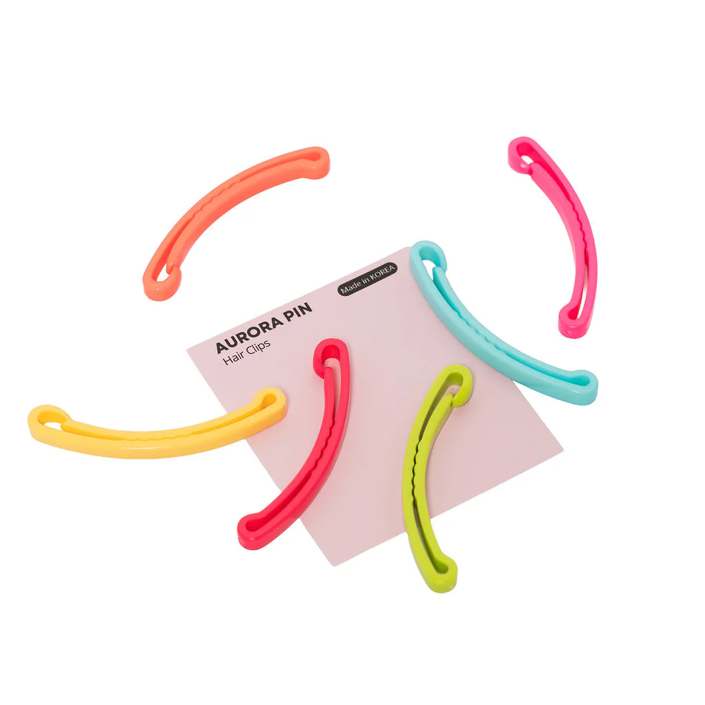 Small Domed Hair Clips 6 Pack Assorted Colours - Viapin - Image 4