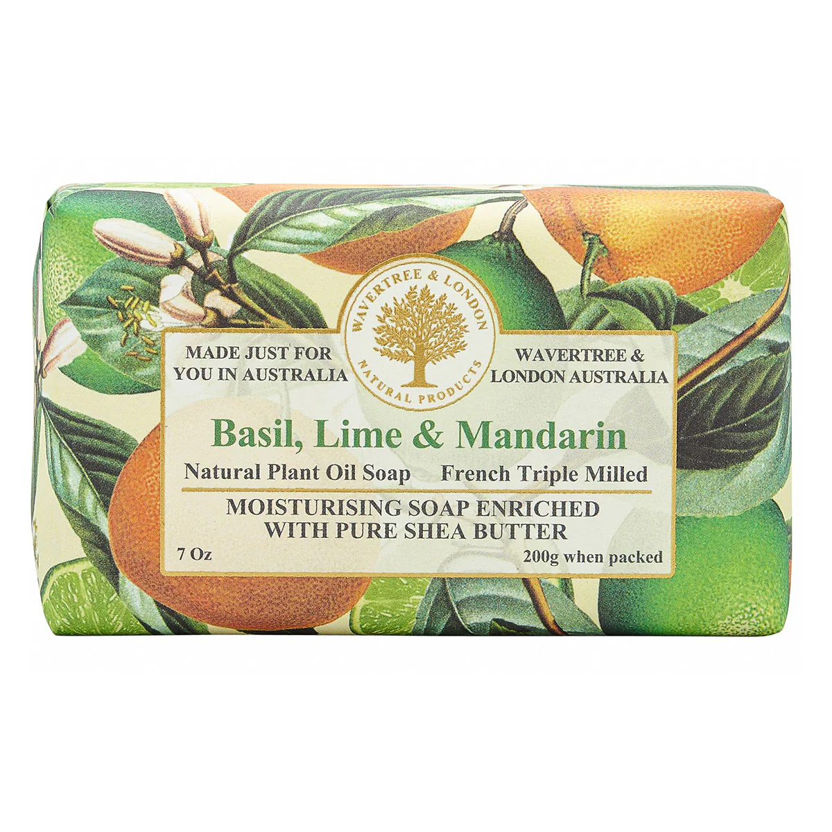 Soap Basil Lime & Mandarin 200g - Wavertree & London