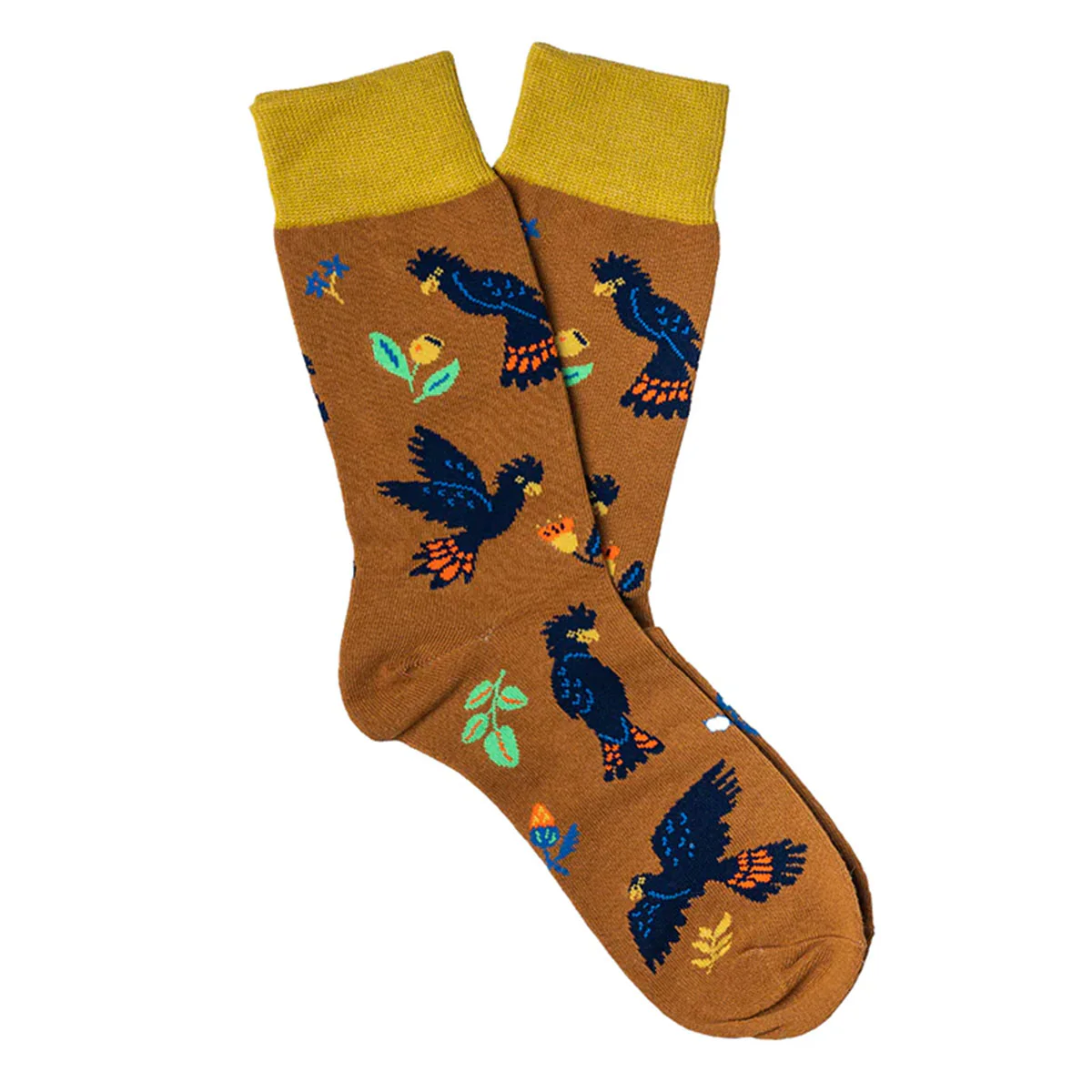 Socks Black Cockatoos Large - Capital Socks