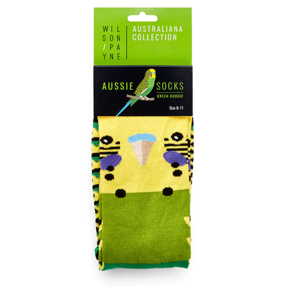 Socks Green Budgie - WilsonPayne Aust - Image 2