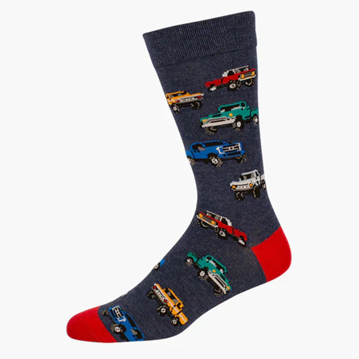 Socks Pick Up Trucks Denim Mens 7-11 Bamboo - Pussyfoot Socks
