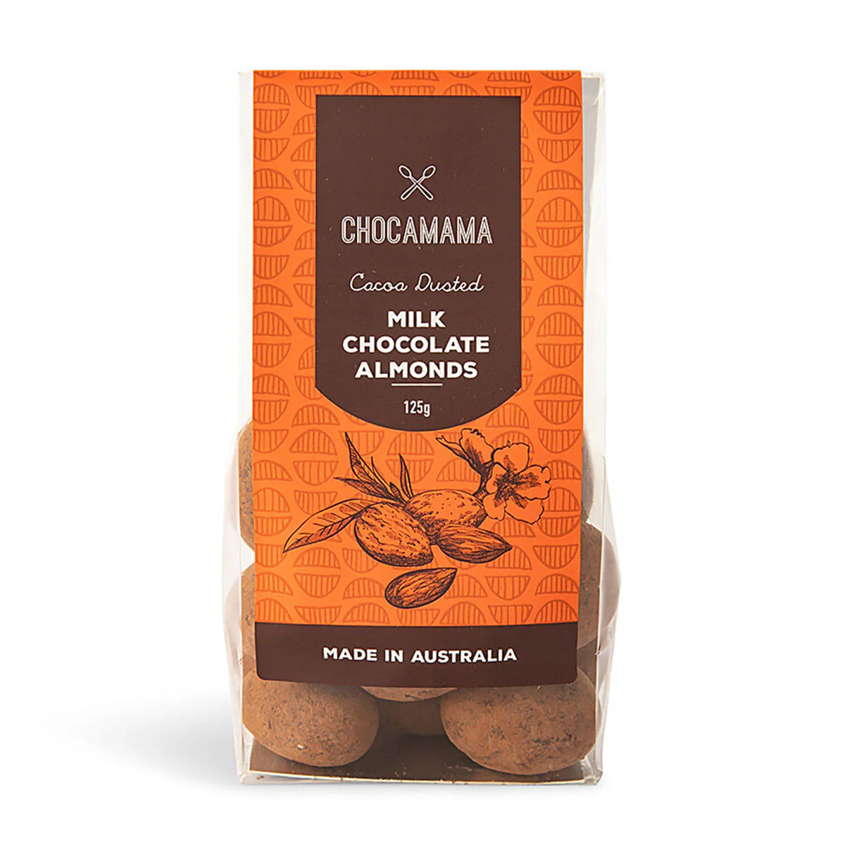 Stand up Bag Milk Cocoa Dusted Hazelnuts 125g - Chocamama