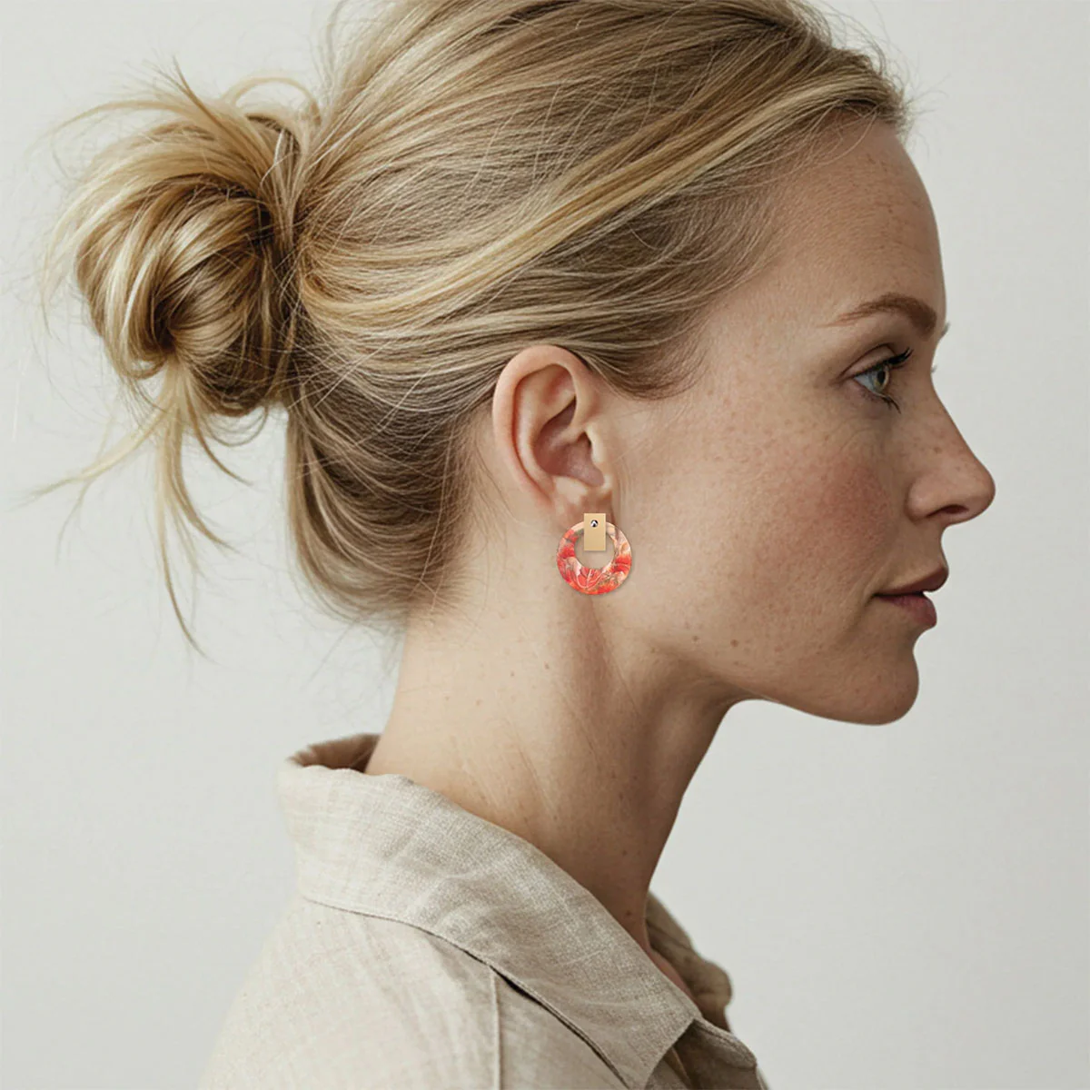 Stud Earrings Blossom Layered Small Retro Ellis Rowan - Moe Moe Design - Image 2