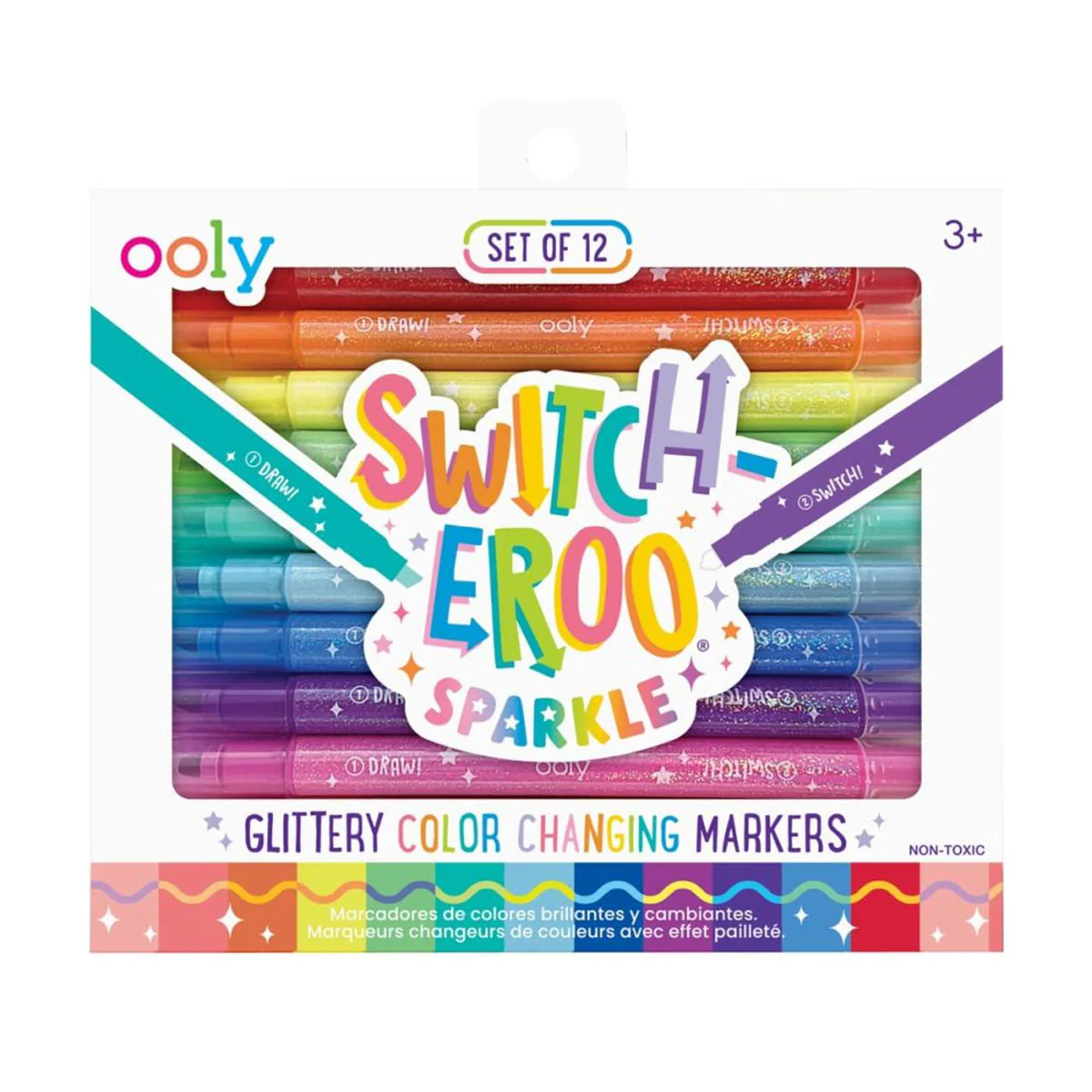 Switcheroo Sparkle Markers 12 Pack - Bobangles