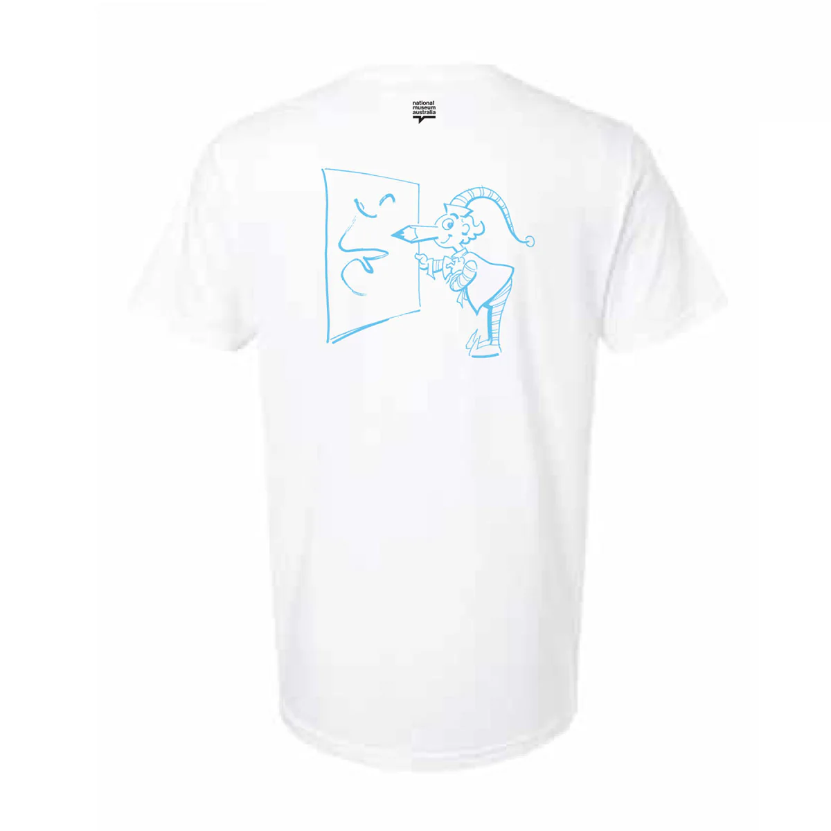 T-shirt It's Upside Down Miss Jane White with Blue Writing - Branded Ideas - Image 2