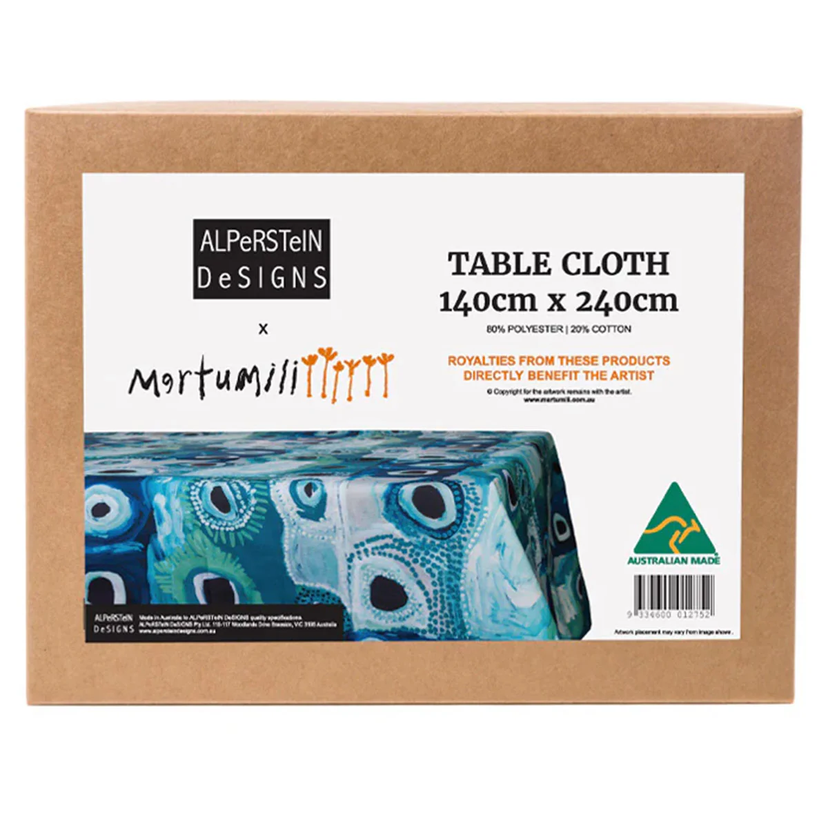 Table Cloth May Wokka Chapman 140cm x 240cm - Alperstein Designs