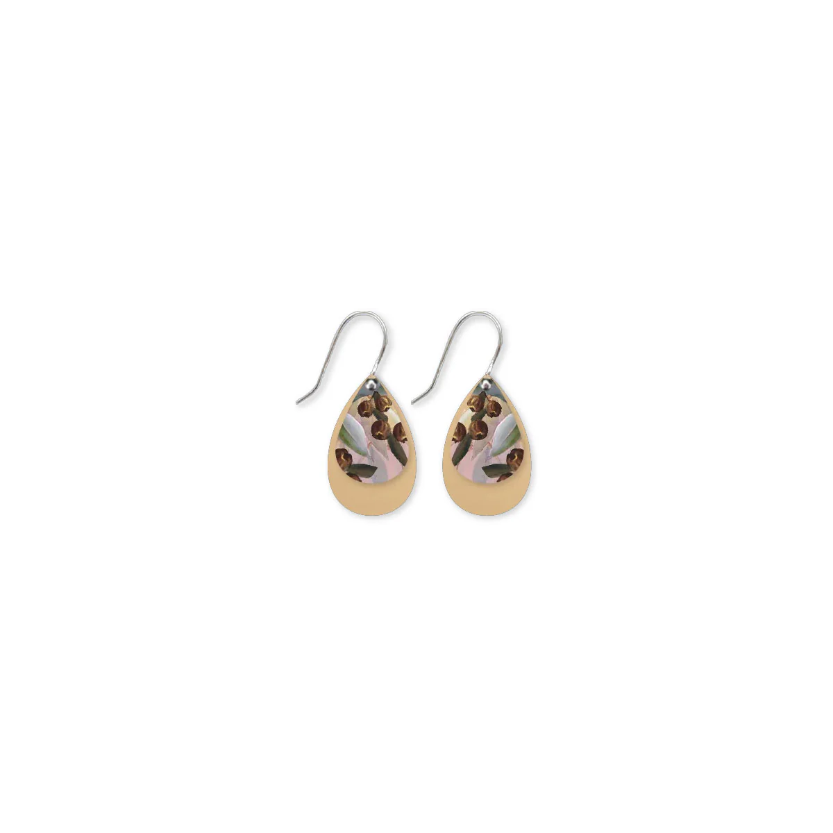 Tear Drop Earrings Gumnuts Layered Double Ellis Rowan - Moe Moe Design