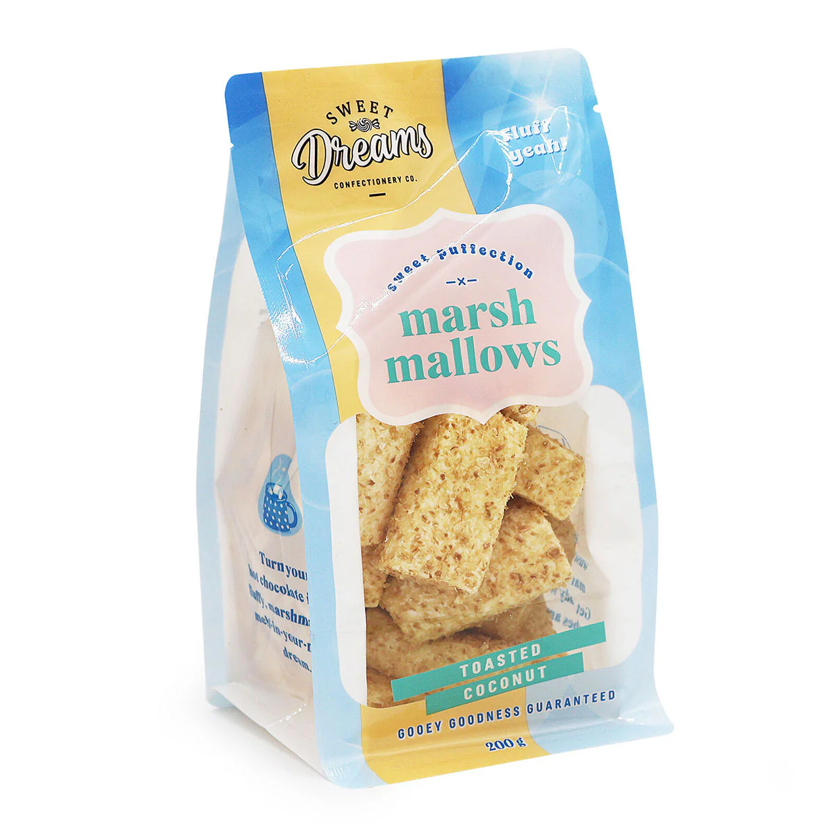 Vanilla Marshmallow Coconut Coated 200g - Gourmet Brands